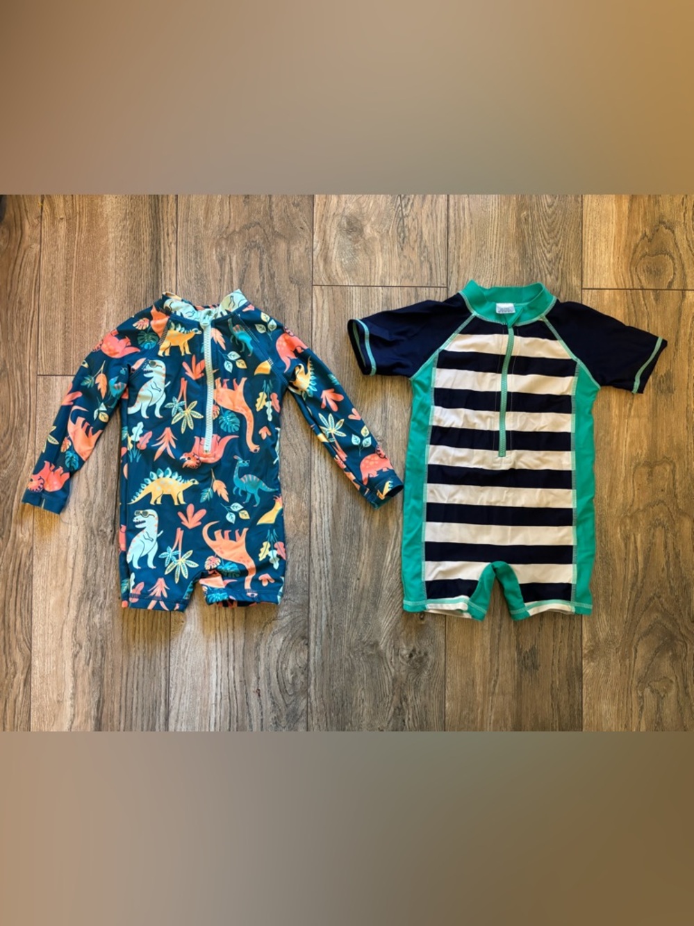 Toddler 12-18M Rash Guard Swim Romper (Set of 2)